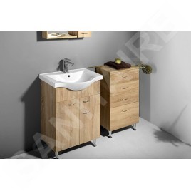 Aqualine Keramia Fresh - Meuble-vasque 600x740x337 mm, chêne platine 50066