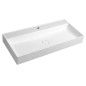 Sapho Lavabos - Lavabo 100x47 cm, sans trop-plein, trou pour robinet, blanc TW100 Sapho Lavabos - Lavabo 100x47 cm, sans trop-plein, trou pour robinet, blanc TW100