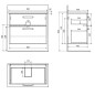 Aqualine Vega - Meuble lavabo 820x676x436 mm, blanc VG083 Aqualine Vega - Meuble lavabo 820x676x436 mm, blanc VG083