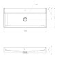 Sapho Lavabos - Lavabo 100x47 cm, sans trop-plein, trou pour robinet, blanc TW100 Sapho Lavabos - Lavabo 100x47 cm, sans trop-plein, trou pour robinet, blanc TW100