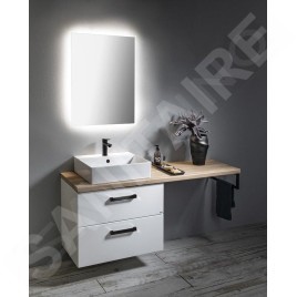 Aqualine Vega - Meuble lavabo 820x676x436 mm, blanc VG083