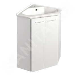 Aqualine Zoja - Meuble vasque d´angle 414x740x414 mm, blanc 50343