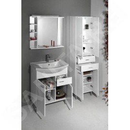 Aqualine Zoja - Armoire haute Keramia Fresh avec tiroirs, 500x1840x290 mm, blanc 51291
