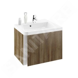 Ravak 10° - Meuble sous lavabo d'angle SD 550 R, 550x485x450 mm, droite, noyer foncé X000000744
