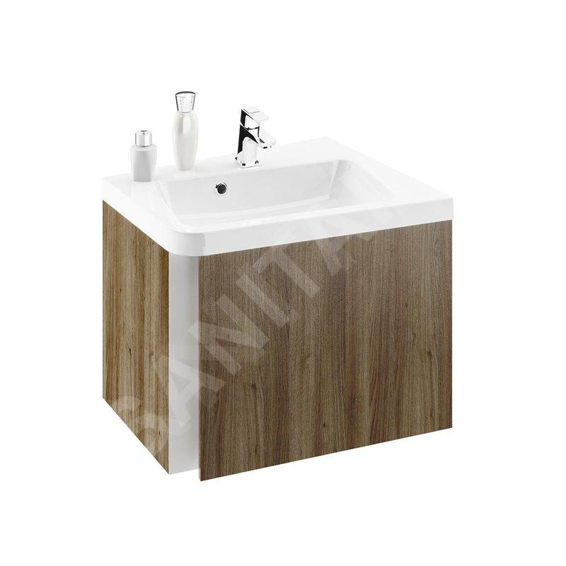 Ravak 10° - Meuble sous lavabo d'angle SD 550 R, 550x485x450 mm, droite, noyer foncé X000000744 Ravak 10° - Meuble sous lavabo d'angle SD 550 R, 550x485x450 mm, droite, noyer foncé X000000744