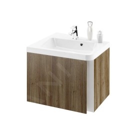 Ravak 10° - Meuble sous vasque d'angle SD 550 L, 550x485x450 mm, gauche, noyer foncé X000000741