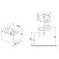 Ravak 10° - Meuble sous lavabo d'angle SD 650 R, 650x535x450 mm, droite, noyer foncé X000000750 Ravak 10° - Meuble sous lavabo d'angle SD 650 R, 650x535x450 mm, droite, noyer foncé X000000750