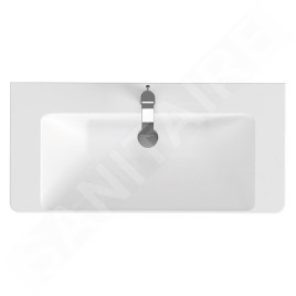 Cersanit Mille - Lavabo 101x48 cm, avec trop-plein, trou pour robinetterie, blanc K11-2324