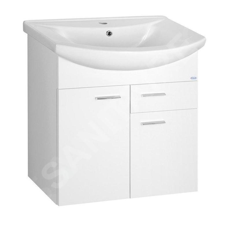 Aqualine Zoja - Meuble lavabo 615x740x321 mm, blanc 51065A Aqualine Zoja - Meuble lavabo 615x740x321 mm, blanc 51065A