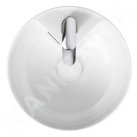 Cersanit Crea - Lavabo, diamètre 38 cm, avec trop-plein, trou pour robinetterie, blanc K114-002