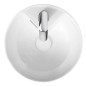 Cersanit Crea - Lavabo, diamètre 38 cm, avec trop-plein, trou pour robinetterie, blanc K114-002 Cersanit Crea - Lavabo, diamètre 38 cm, avec trop-plein, trou pour robinetterie, blanc K114-002