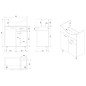 Aqualine Zoja - Meuble lavabo 615x740x321 mm, blanc 51065A Aqualine Zoja - Meuble lavabo 615x740x321 mm, blanc 51065A