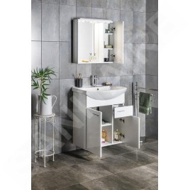 Aqualine Zoja - Meuble lavabo 615x740x321 mm, blanc 51065A