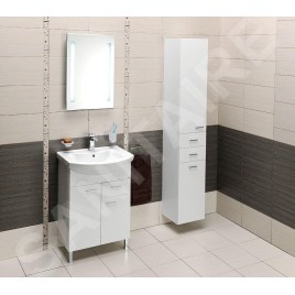 Aqualine Zoja - Meuble lavabo 615x740x321 mm, blanc 51065A
