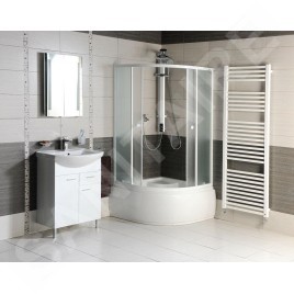 Aqualine Zoja - Meuble lavabo 615x740x321 mm, blanc 51065A