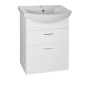 Aqualine Zoja - Meuble lavabo 508x740x299 mm, 2x tiroir, blanc 51051A Aqualine Zoja - Meuble lavabo 508x740x299 mm, 2x tiroir, blanc 51051A
