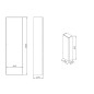 Ravak Formy - Armoire suspendue 460x270x1600 mm, blanc X000001260