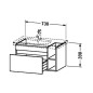 Duravit DuraStyle - Meuble sous lavabo 398x730x448 mm, 1 tiroir, blanc brillant DS639402222 Duravit DuraStyle - Meuble sous lavabo 398x730x448 mm, 1 tiroir, blanc brillant DS639402222