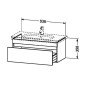 Duravit DuraStyle - Meuble sous lavabo 398x930x448 mm, 1 tiroir, blanc brillant DS638202222 Duravit DuraStyle - Meuble sous lavabo 398x930x448 mm, 1 tiroir, blanc brillant DS638202222