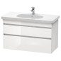 Duravit DuraStyle - Meuble sous lavabo 610x1000x453 mm, 2 tiroirs, blanc brillant DS648502222