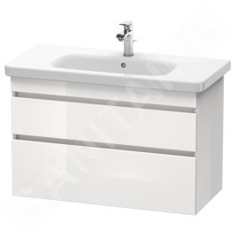 Duravit DuraStyle - Meuble sous lavabo 610x930x448 mm, 2 tiroirs, blanc brillant DS648202222