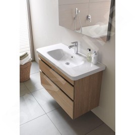 Duravit DuraStyle - Meuble sous lavabo 610x930x448 mm, 2 tiroirs, blanc brillant DS648202222