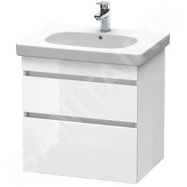 Duravit DuraStyle - Meuble sous lavabo 610x930x453 mm, 2 tiroirs, blanc brillant DS648302222