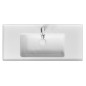Cersanit Crea - Lavabo 101x46 cm, avec trop-plein, trou pour robinetterie, blanc K114-018 Cersanit Crea - Lavabo 101x46 cm, avec trop-plein, trou pour robinetterie, blanc K114-018