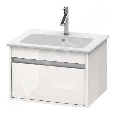 Duravit Ketho - Meuble sous lavabo 410x600x475 mm, 1 tiroir, blanc brillant KT641802222