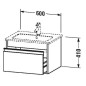 Duravit Ketho - Meuble sous lavabo 410x600x475 mm, 1 tiroir, blanc brillant KT641802222 Duravit Ketho - Meuble sous lavabo 410x600x475 mm, 1 tiroir, blanc brillant KT641802222