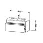 Duravit Ketho - Meuble sous lavabo Compact 410x800x385 mm, 1 tiroir, blanc brillant KT642302222 Duravit Ketho - Meuble sous lavabo Compact 410x800x385 mm, 1 tiroir, blanc brillant KT642302222