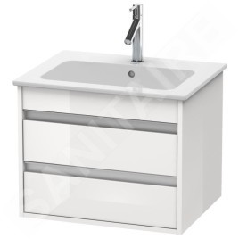 Duravit Ketho - Meuble sous lavabo 480x600x475 mm, 1 tiroir, blanc brillant KT642802222