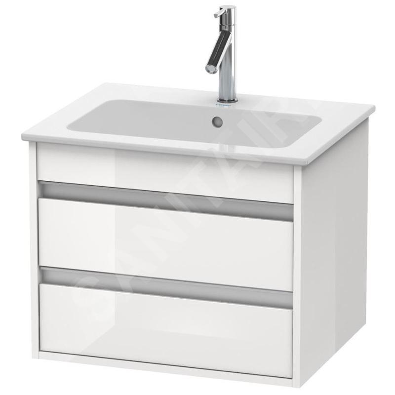 Duravit Ketho - Meuble sous lavabo 480x600x475 mm, 1 tiroir, blanc brillant KT642802222 Duravit Ketho - Meuble sous lavabo 480x600x475 mm, 1 tiroir, blanc brillant KT642802222