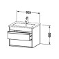 Duravit Ketho - Meuble sous lavabo 480x600x475 mm, 1 tiroir, blanc brillant KT642802222 Duravit Ketho - Meuble sous lavabo 480x600x475 mm, 1 tiroir, blanc brillant KT642802222
