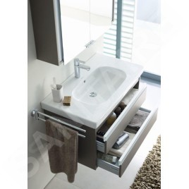 Duravit Ketho - Meuble sous lavabo 480x600x475 mm, 1 tiroir, blanc brillant KT642802222