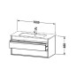 Duravit Ketho - Meuble sous lavabo 480x1000x475 mm, deux tiroirs, blanc brillant KT643002222 Duravit Ketho - Meuble sous lavabo 480x1000x475 mm, deux tiroirs, blanc brillant KT643002222