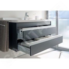 Duravit Ketho - Meuble sous lavabo 480x1000x475 mm, deux tiroirs, blanc brillant KT643002222