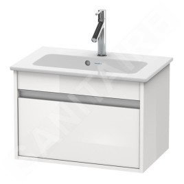 Duravit Ketho - Meuble sous lavabo Compact 410x600x385 mm, 1 tiroir, blanc brillant KT642202222