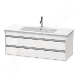 Duravit Ketho - Meuble sous lavabo 480x1200x475 mm, deux tiroirs, blanc brillant KT643102222