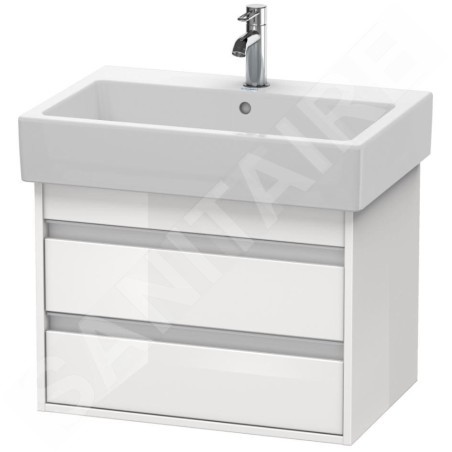 Duravit Ketho - Meuble-vasque, 480x650x440 mm, 2 tiroirs, blanc brillant KT662402222