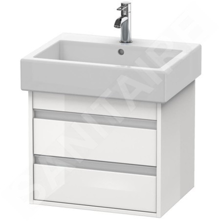 Duravit Ketho - Meuble-vasque, 480x550x440 mm, 2 tiroirs, blanc brillant KT663602222