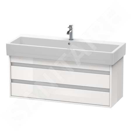 Duravit Ketho - Meuble-vasque, 480x1150x440 mm, 2 tiroirs, blanc brillant KT663902222
