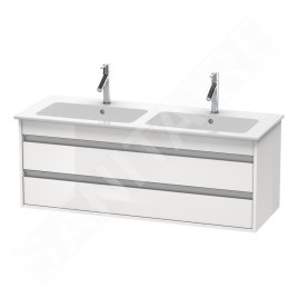 Duravit Ketho - Meuble sous lavabo 480x1270x475 mm, deux tiroirs, blanc brillant KT643202222