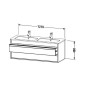 Duravit Ketho - Meuble sous lavabo 480x1270x475 mm, deux tiroirs, blanc brillant KT643202222 Duravit Ketho - Meuble sous lavabo 480x1270x475 mm, deux tiroirs, blanc brillant KT643202222