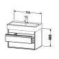 Duravit Ketho - Meuble-vasque, 480x750x440 mm, 2 tiroirs, blanc brillant KT663702222 Duravit Ketho - Meuble-vasque, 480x750x440 mm, 2 tiroirs, blanc brillant KT663702222