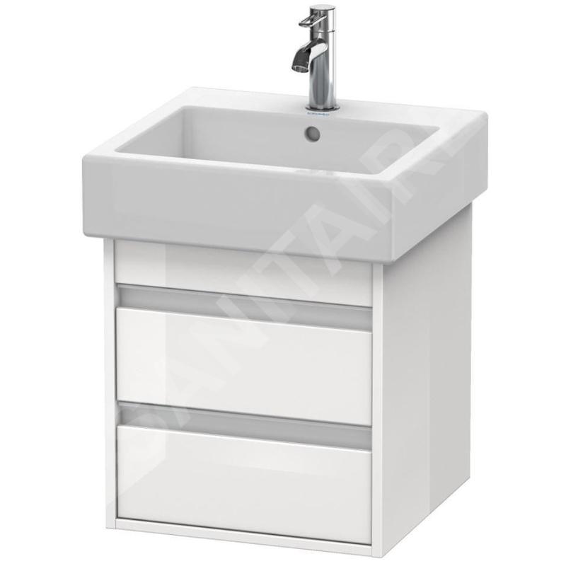 Duravit Ketho - Meuble-vasque, 480x450x440 mm, 2 tiroirs, blanc brillant KT663502222 Duravit Ketho - Meuble-vasque, 480x450x440 mm, 2 tiroirs, blanc brillant KT663502222