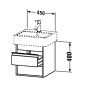 Duravit Ketho - Meuble-vasque, 480x450x440 mm, 2 tiroirs, blanc brillant KT663502222 Duravit Ketho - Meuble-vasque, 480x450x440 mm, 2 tiroirs, blanc brillant KT663502222