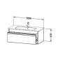 Duravit Ketho - Meuble sous lavabo 410x1000x475 mm, 1 tiroir, blanc brillant KT642002222 Duravit Ketho - Meuble sous lavabo 410x1000x475 mm, 1 tiroir, blanc brillant KT642002222