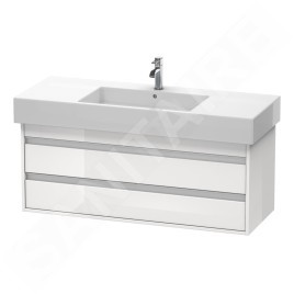 Duravit Ketho - Meuble sous lavabo 480x1200x455 mm, 2 tiroirs, blanc brillant KT664202222