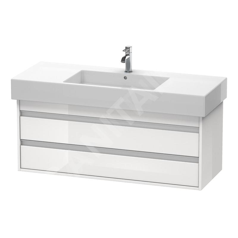 Duravit Ketho - Meuble sous lavabo 480x1200x455 mm, 2 tiroirs, blanc brillant KT664202222 Duravit Ketho - Meuble sous lavabo 480x1200x455 mm, 2 tiroirs, blanc brillant KT664202222